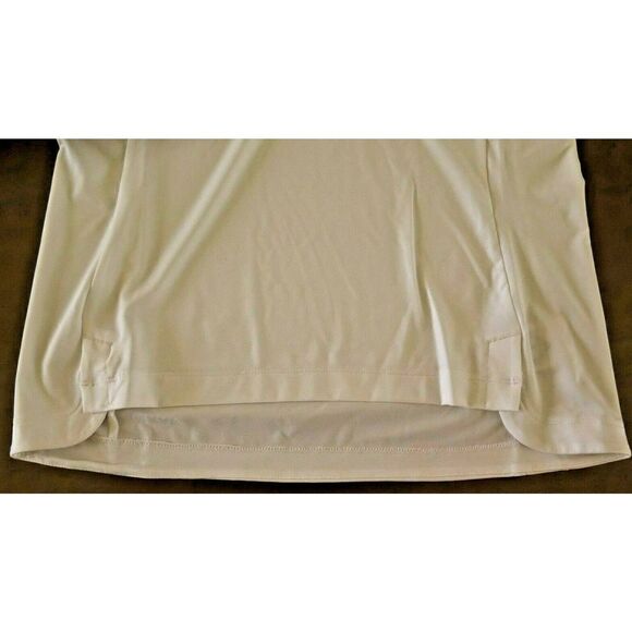 adidas GL7907 Women's Size MT White PrimeGreen 1/4 Zip Shortsleeve Coord Polo - Picture 4 of 4